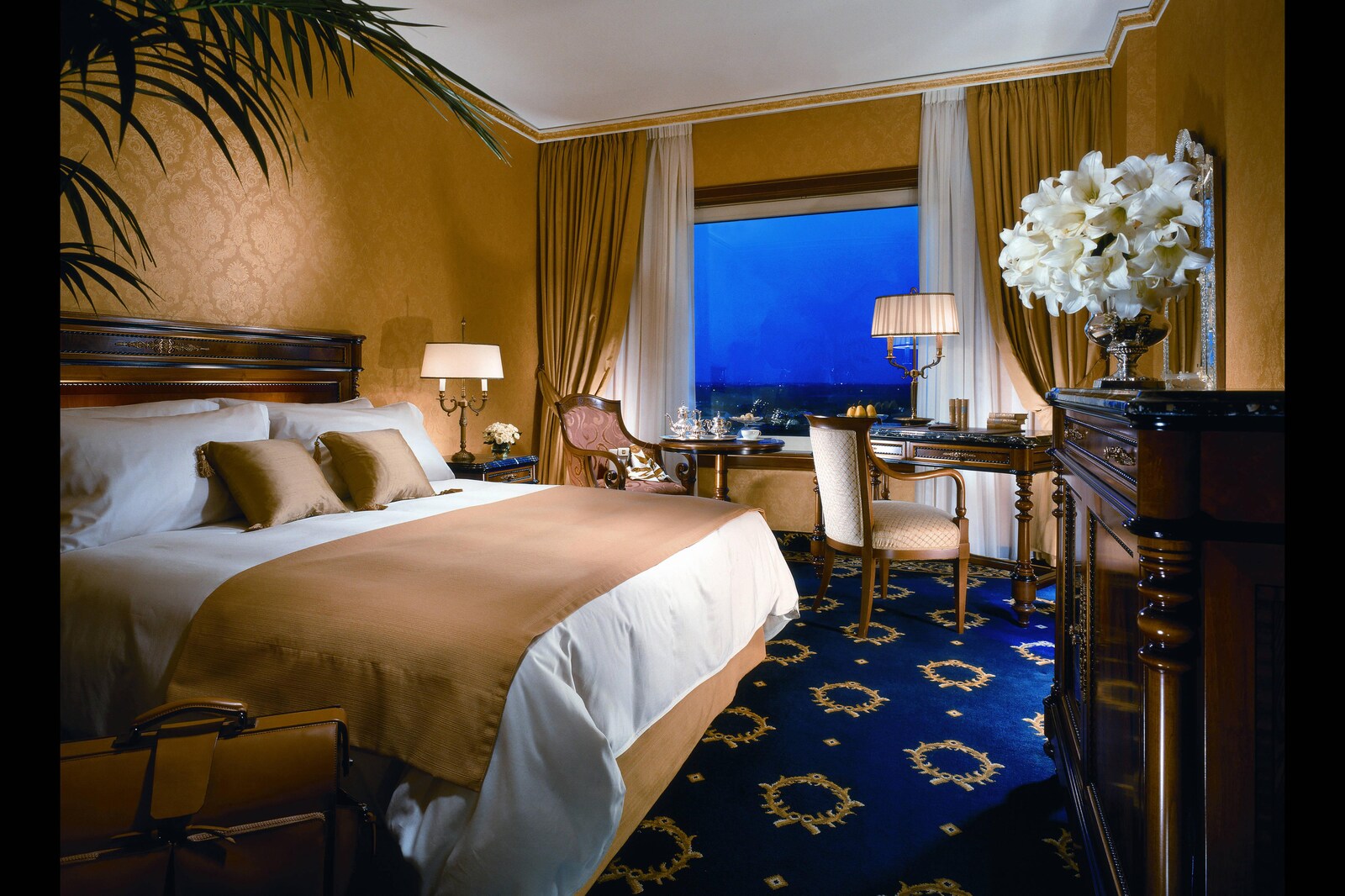 Rome Marriott Park Hotel Deluxe Guest Room 臥室